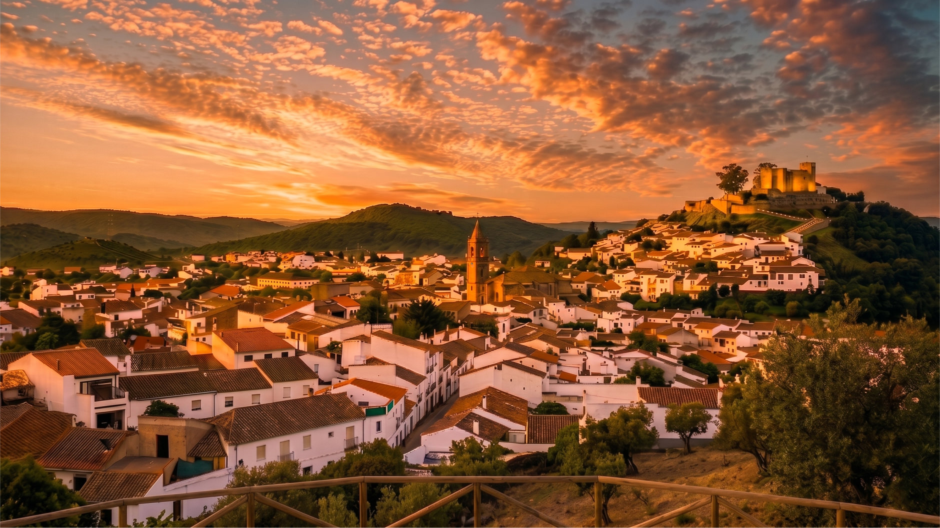Cortegana al atardecer